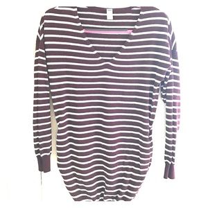 Striped, light dolman maternity sweater